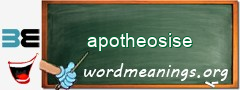 WordMeaning blackboard for apotheosise